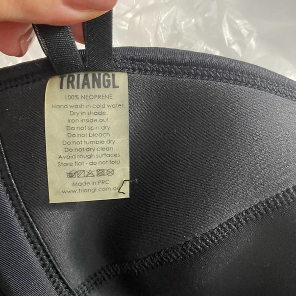 TRIANGL‎ Mesh Bikini Swim Top Black White - Picture 11 of 11